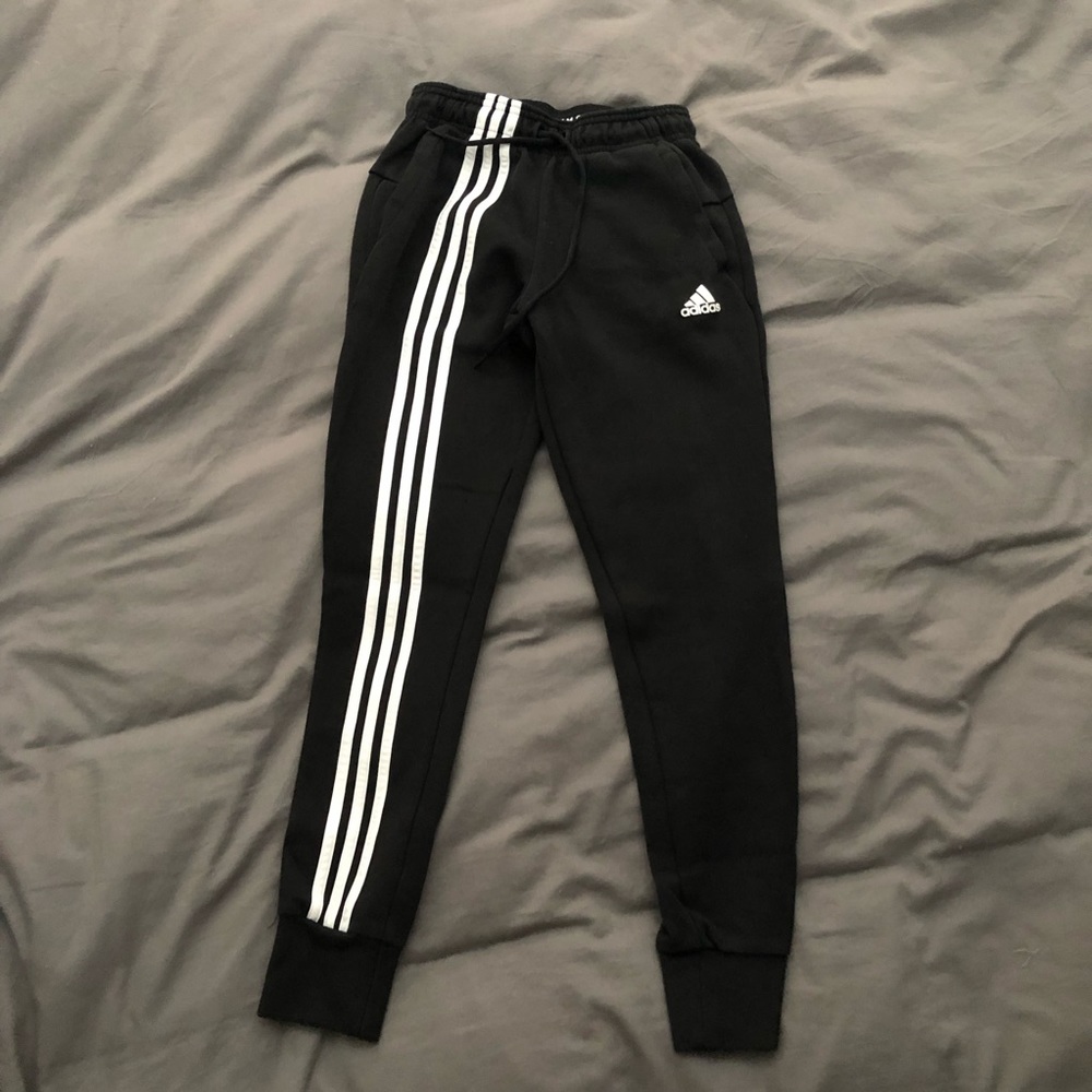 Black adidas joggers
